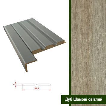 Універсальний&nbsp;декоративний&nbsp;кут&nbsp;МДФ&nbsp;0354 "Дуб&nbsp;Шамоні&nbsp;світлий" | Аксесуари до стінових панелей