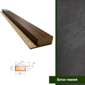 Стартова планка МДФ 1234 "Бетон темний" | Аксесуари до стінових панелей
